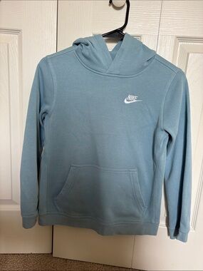 Nike Men’s Light Blue Crewneck Hoodie Sweatshirt